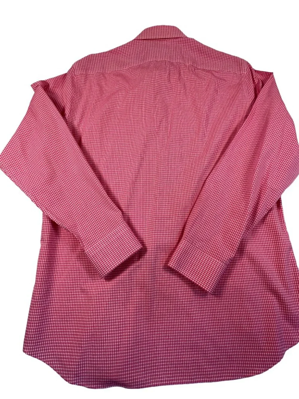 Banana Republic Mad Men Red Check Button Down Shirt Large NWT